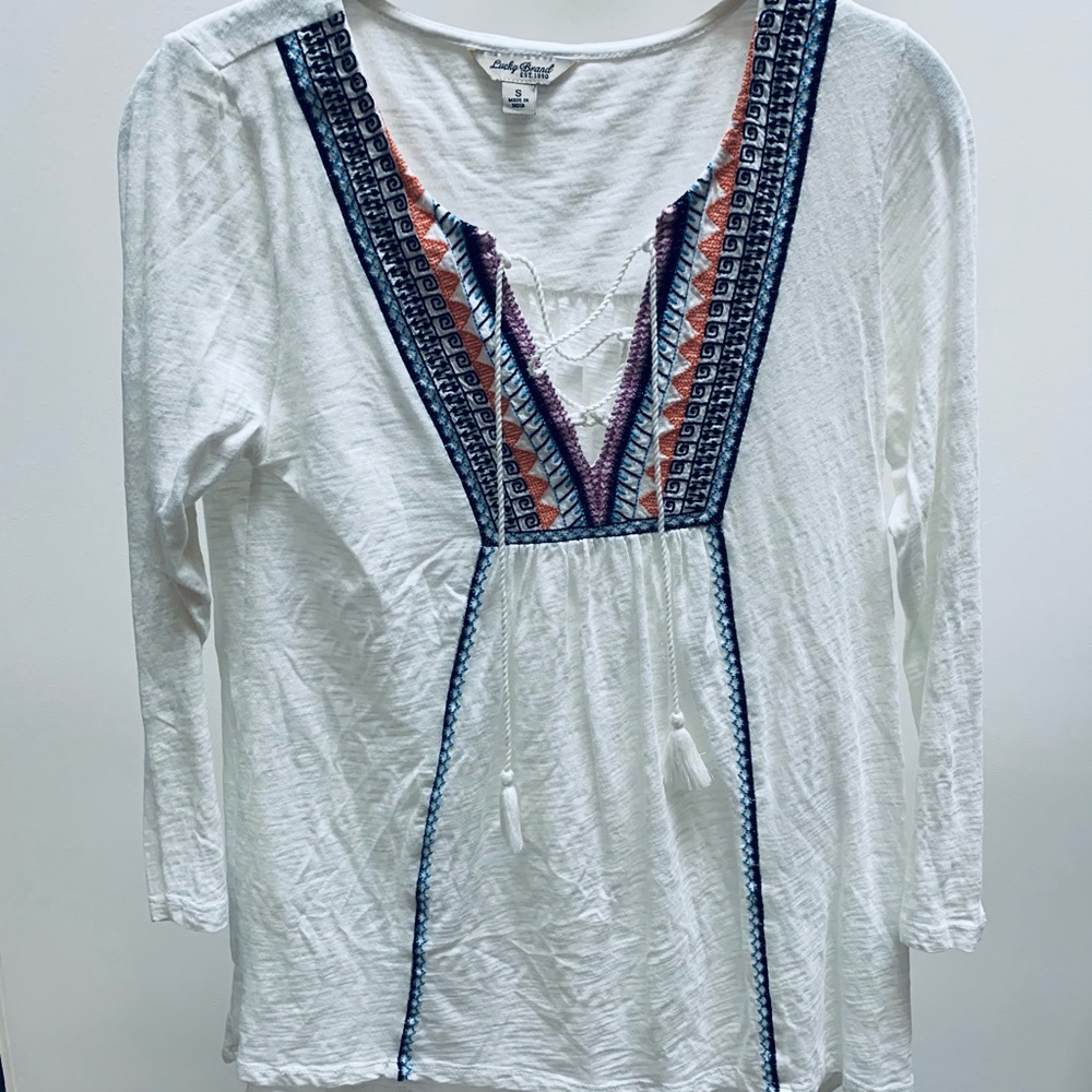 White tie front Shirt